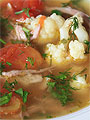 15 лучших диетических блюд, Суп с цветной капустой на бульоне из индейки